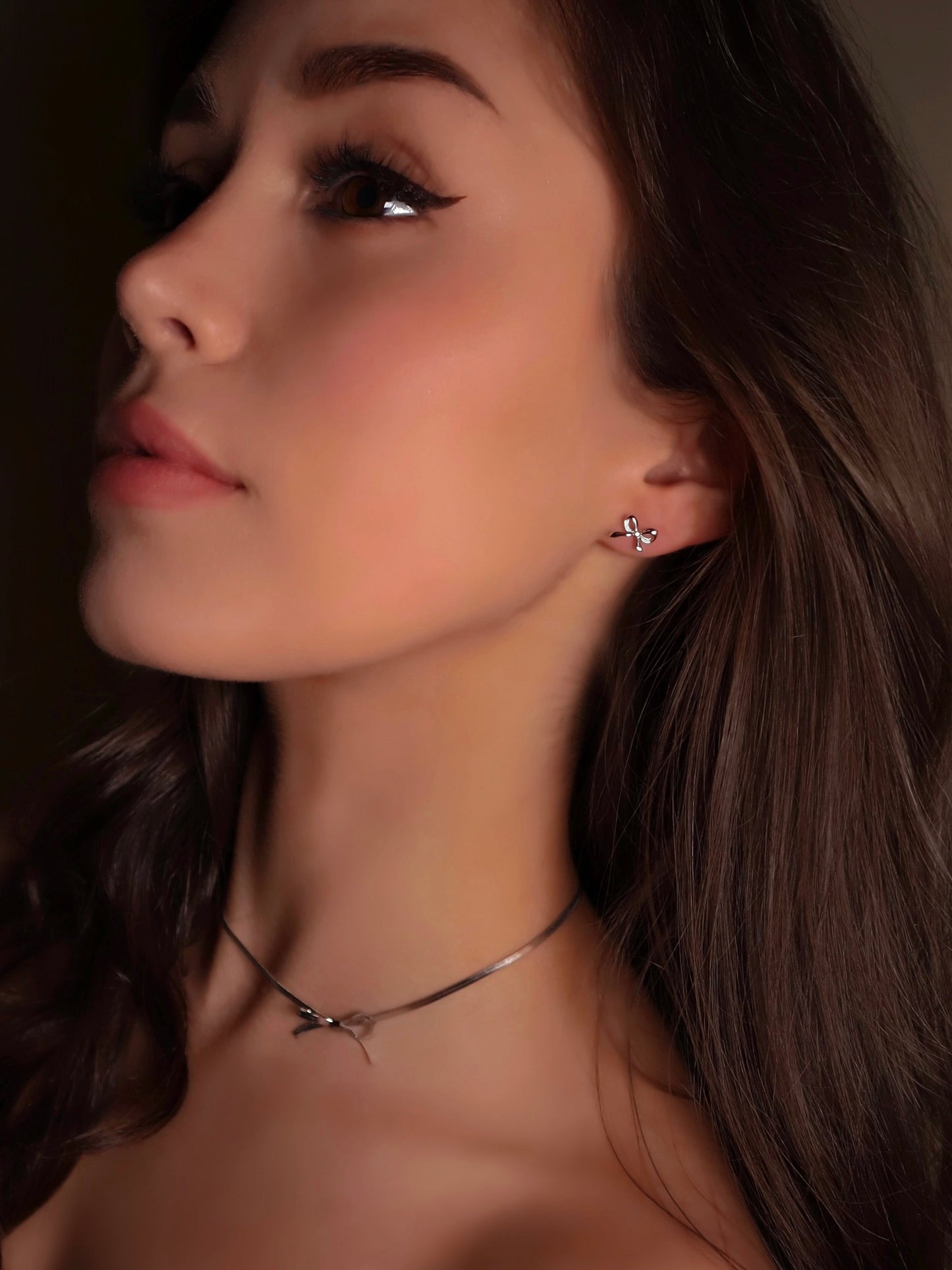 Silver Mini Bow Earrings