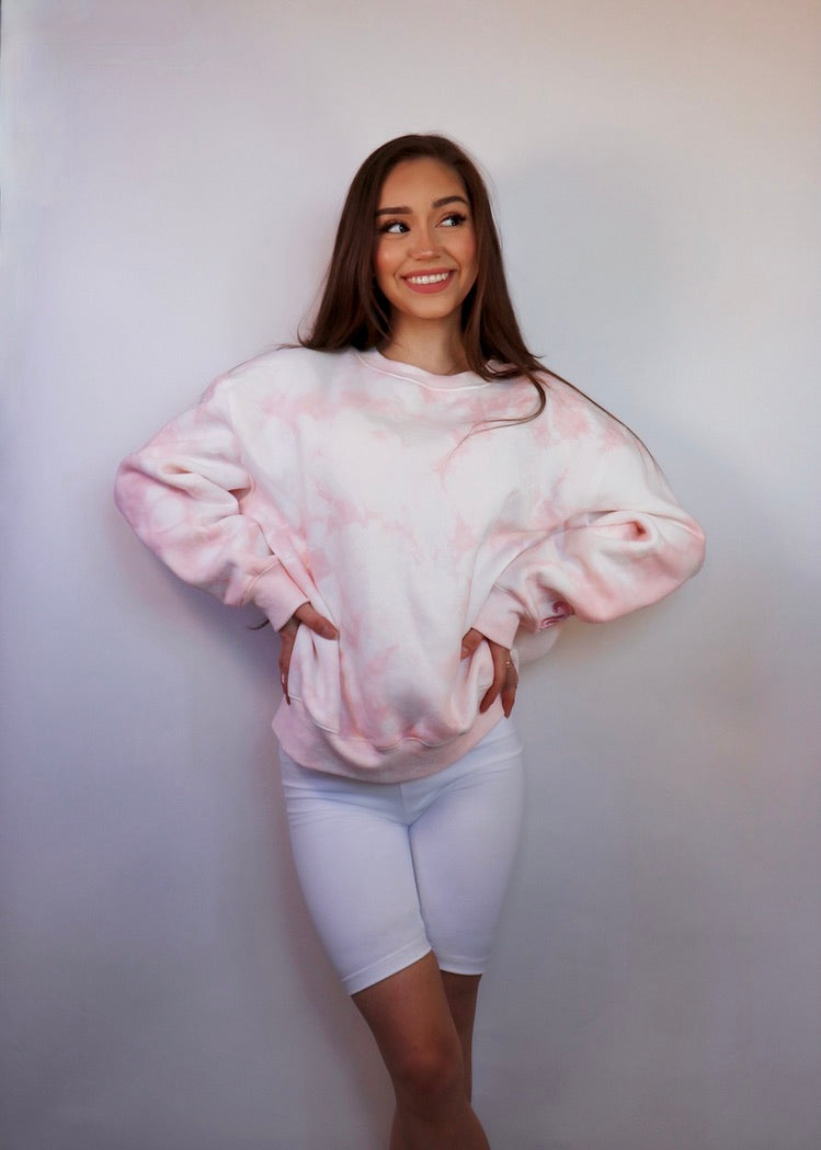 Pink Tie Dye Crewneck