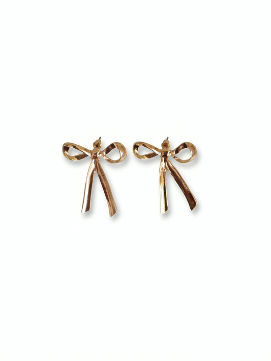 Gold Ribbon Earrings