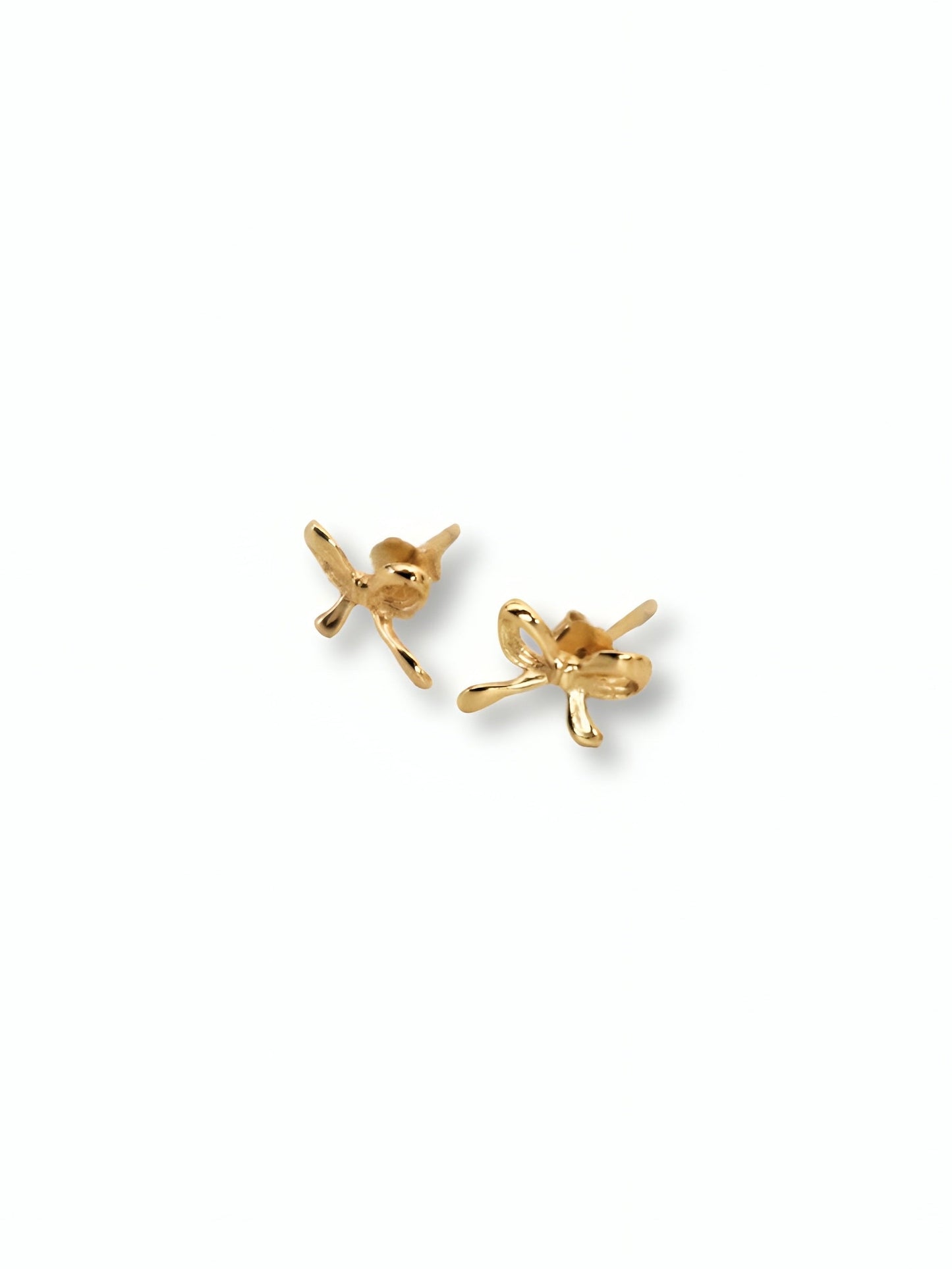 Gold Mini Bow Earrings