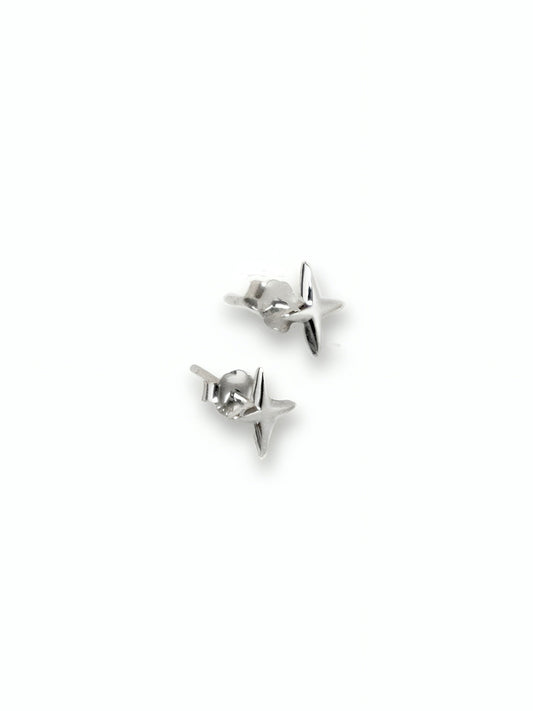 Silver Star Stud Earrings