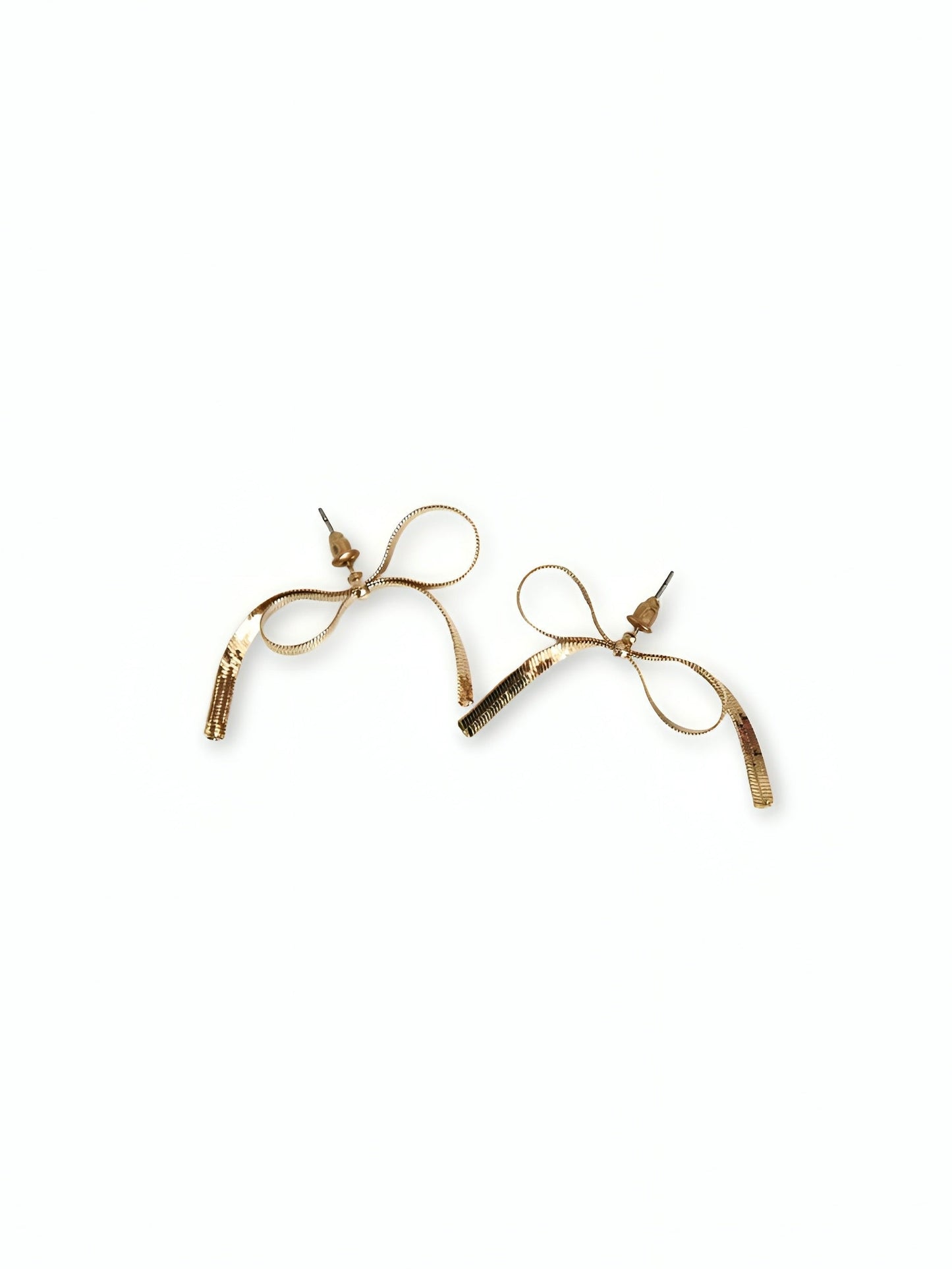 Gold Bow Earrings