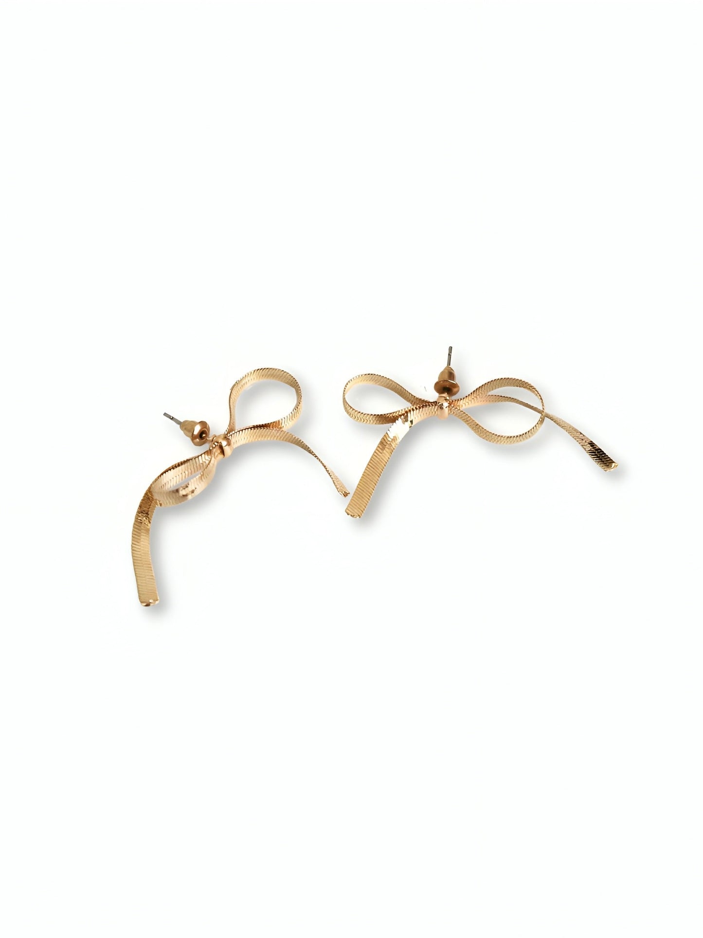 Gold Bow Earrings