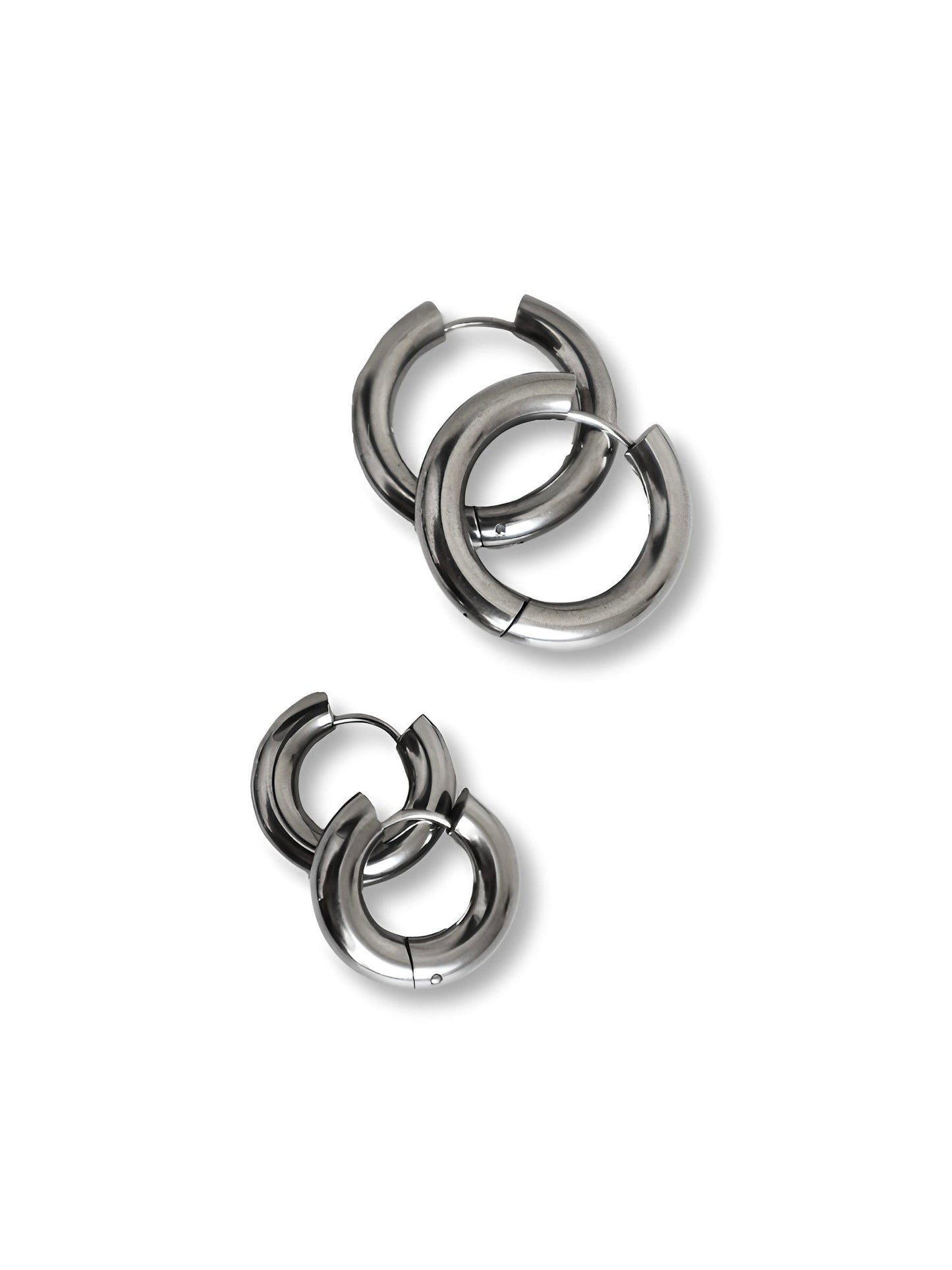 Silver Chunky Hoops