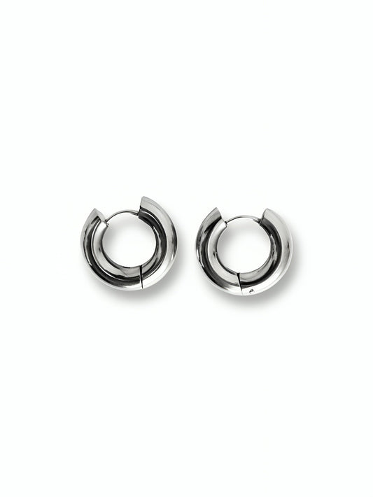 Silver Mini Chunky Hoops